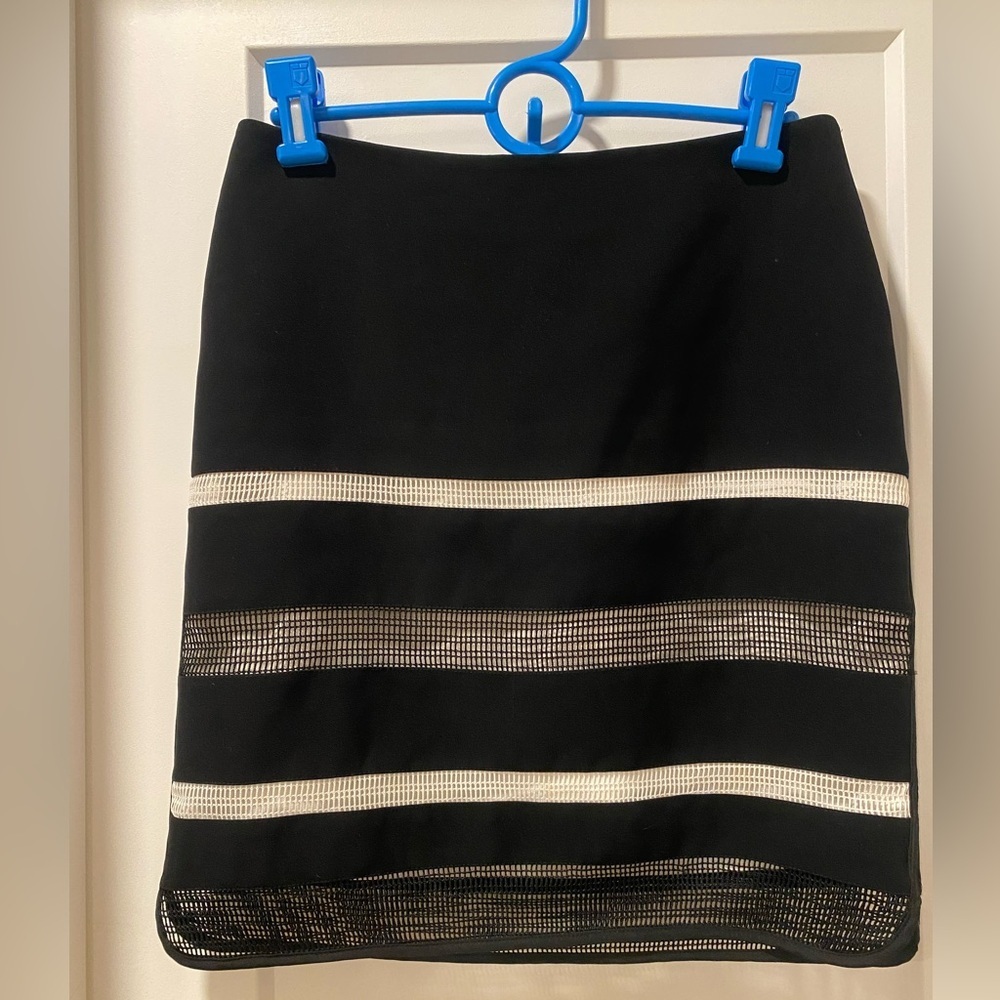 White House Black Market Black and White Mini Skirt